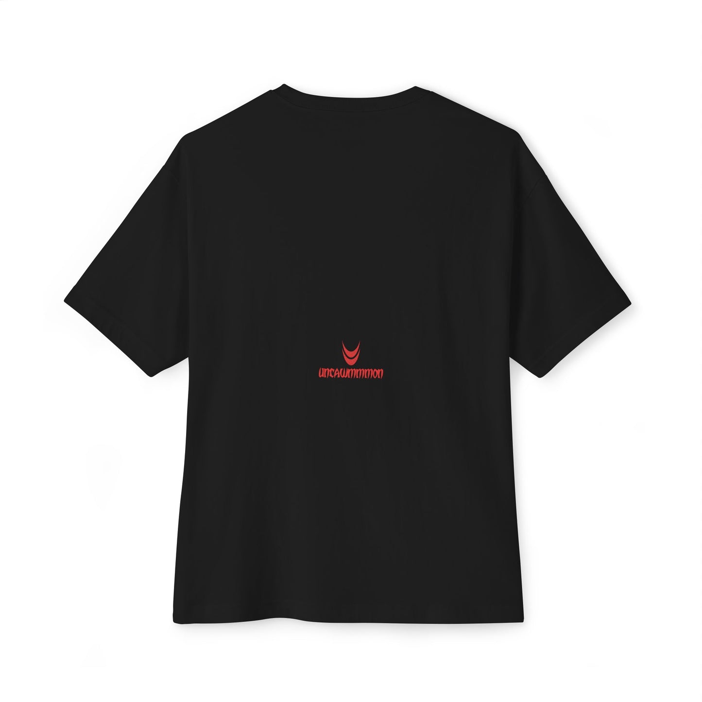 LUCKY CAT WHITE OVERSIZED BOXY BLACK TEE