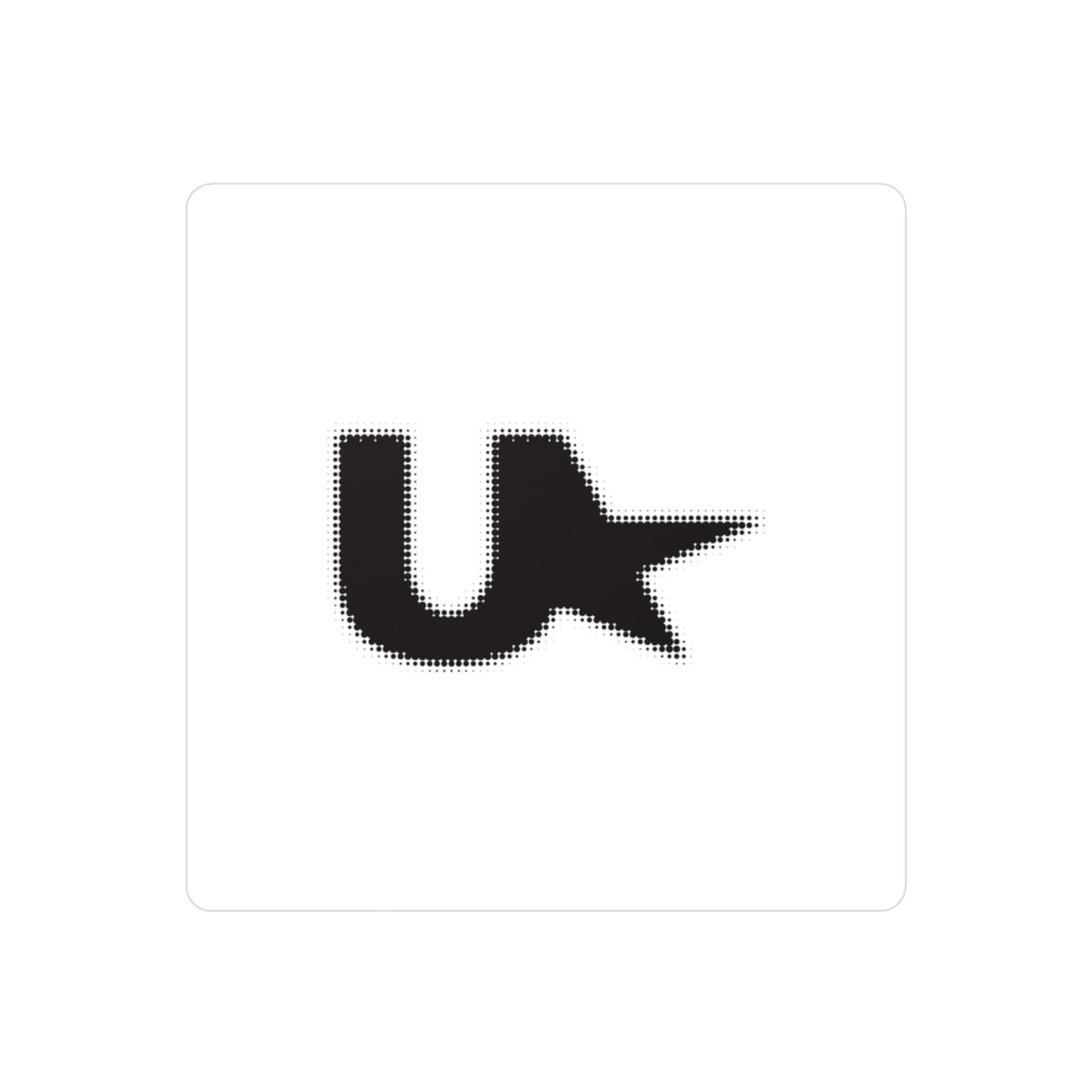 White Dot Grid Logo Sticker