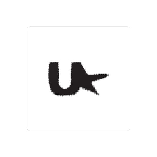 White Dot Grid Logo Sticker